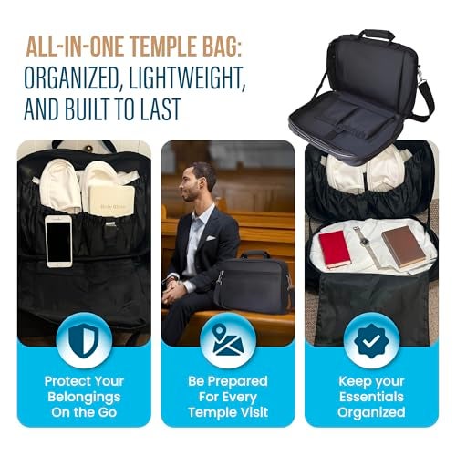 Kalinar LDS Temple Bag – Transport & Protect Your Temple Worship Essentials – Compact, Lightweight Garment Bag for Men and Women – Safeguard Your Sacred Attire On The Go - Image 4