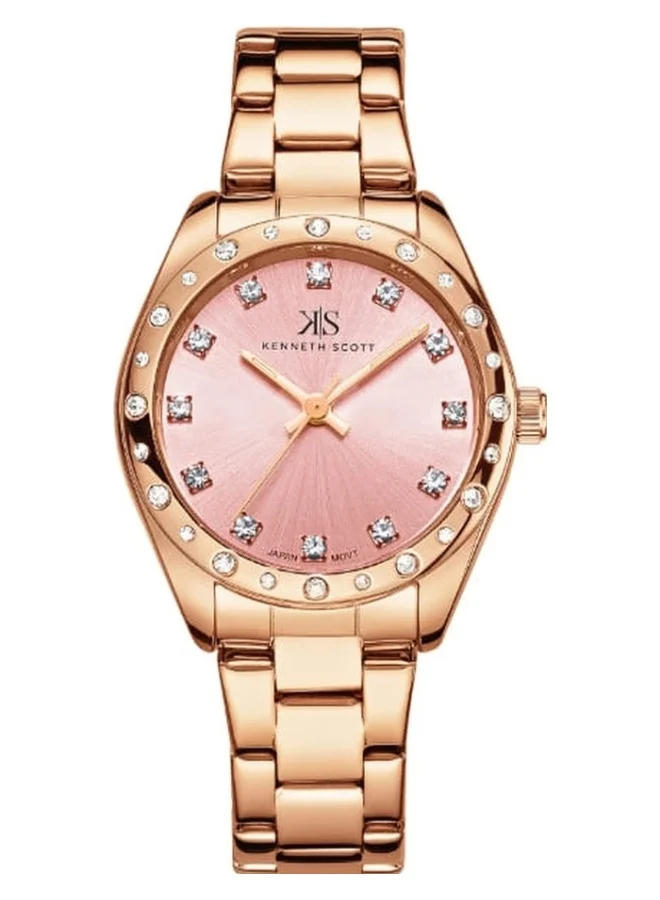 KENNETH SCOTT Stainless Steel Analog Watch K24509-RBKP - 33 mm