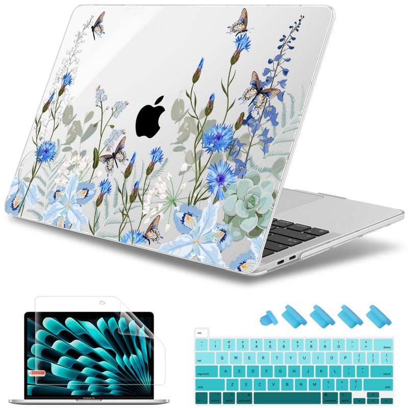 May Chen Compatible with MacBook Pro 16 inch Case 2020 2019 Release A2141 with Touch BarTouch ID Plastic Hard Shell Case with Keyboard Cover Screen Protector Tropical Flower S390