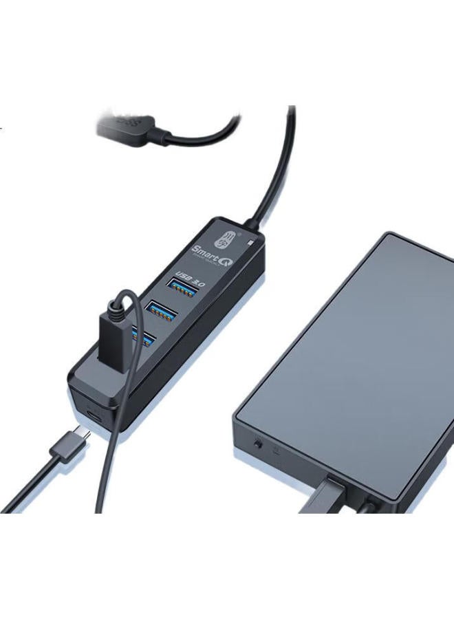 Chuanyu Usb 3.0 Hub Expansion Dock, High-Speed 4-Port Hub, Laptop Adapter Converter Extension Cable 100Cm, With Type-C Power - Image 3