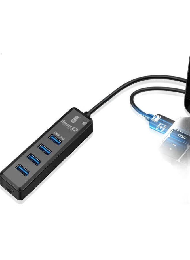 Chuanyu Usb 3.0 Hub Expansion Dock, High-Speed 4-Port Hub, Laptop Adapter Converter Extension Cable 100Cm, With Type-C Power - Image 2