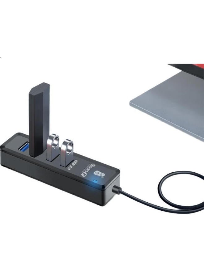 Chuanyu Usb 3.0 Hub Expansion Dock, High-Speed 4-Port Hub, Laptop Adapter Converter Extension Cable 100Cm, With Type-C Power - Image 1