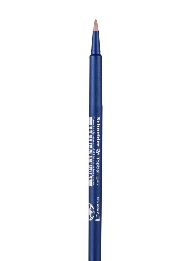 Luxor Schneider Topball 847 Roller Ball Pen - Red| Pack of 2 | 0.5mm Conical Tip | Eco-friendly| Cap Off 2-3 Days - Image 3