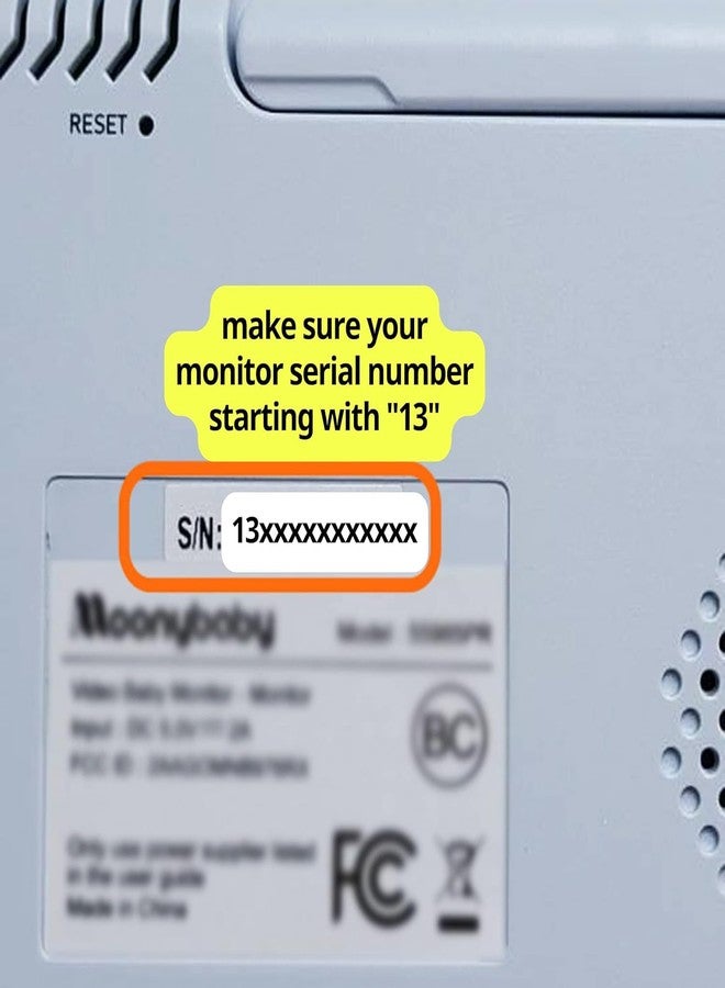 Moonybaby Add-on Camera, Only for Handheld Monitor's S/N Number Start with 13 or 18 - Image 2
