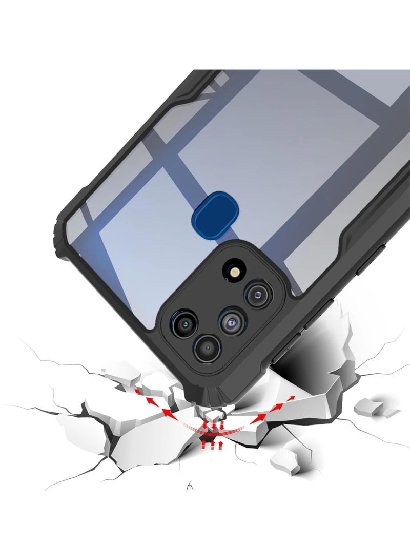 جراب لموبايل سامسونج m31 مضاد للصدمات والخدوش شفاف مضاد للاصفرار حماية متكاملة مزود بحماية للكاميرا وفريم مرن للهاتف ( samsung m31 cover ) - Image 2