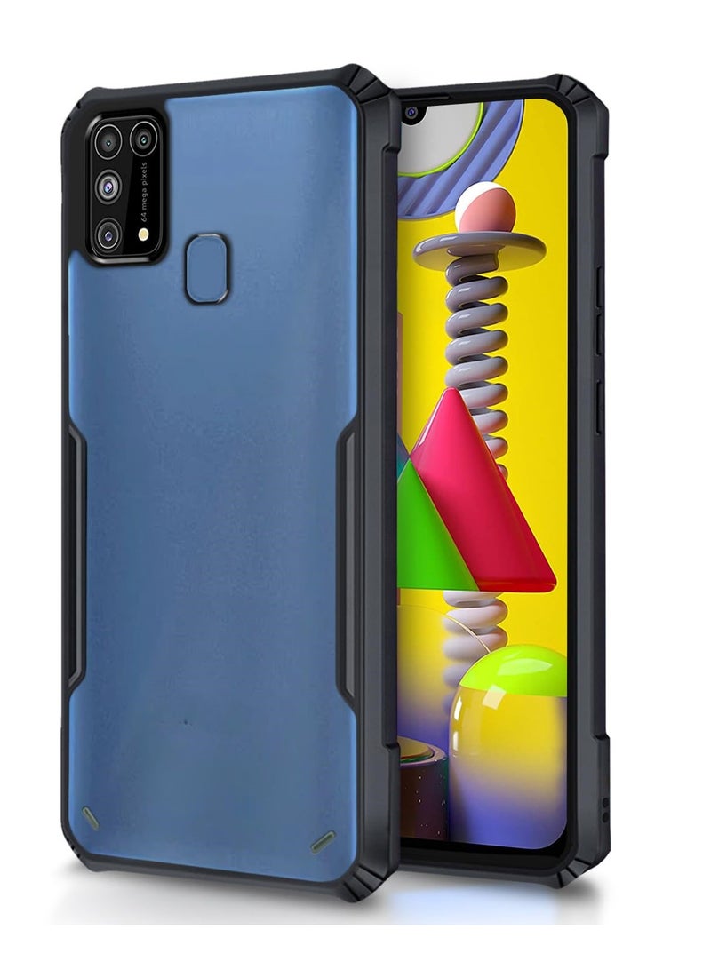 جراب لموبايل سامسونج m31 مضاد للصدمات والخدوش شفاف مضاد للاصفرار حماية متكاملة مزود بحماية للكاميرا وفريم مرن للهاتف ( samsung m31 cover ) - Image 5