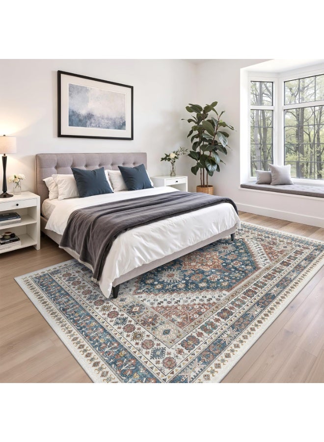 TAPIT Area Rug Super Soft Washable Rugs for Living Room Non-Slip Stain Resistant Vintage Rugs Ultra-Thin Large Area Rugs (B-160*230cm) - Image 4