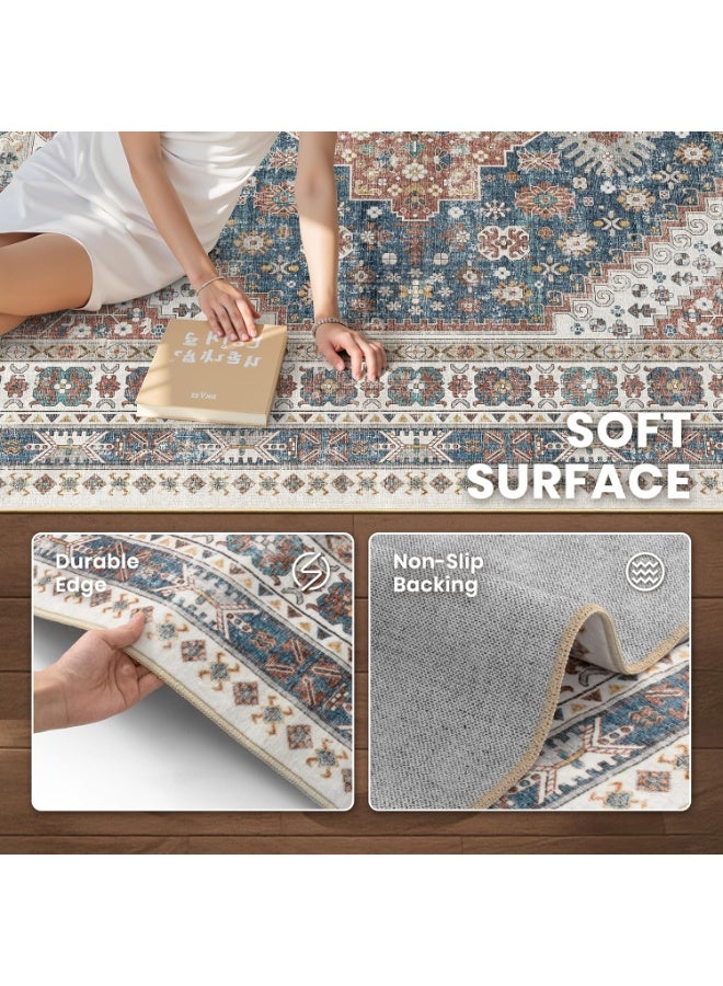 TAPIT Area Rug Super Soft Washable Rugs for Living Room Non-Slip Stain Resistant Vintage Rugs Ultra-Thin Large Area Rugs (B-160*230cm) - Image 3