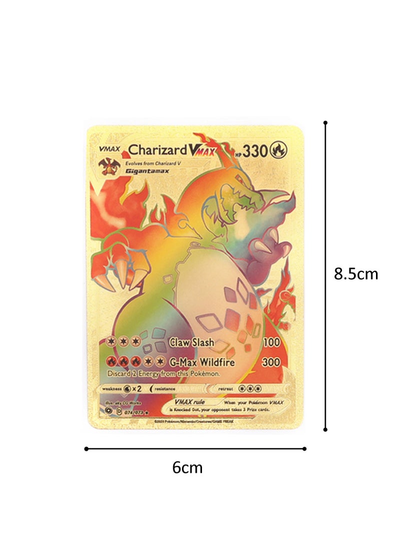 MissTiara - 55 Pack Glitter Gold Foil Card Assorted Card Sleeve Box Cool Card Holder Gifts for Kids - Includes Vmax Rares V-Series GX EX and Regular Cards - Image 1