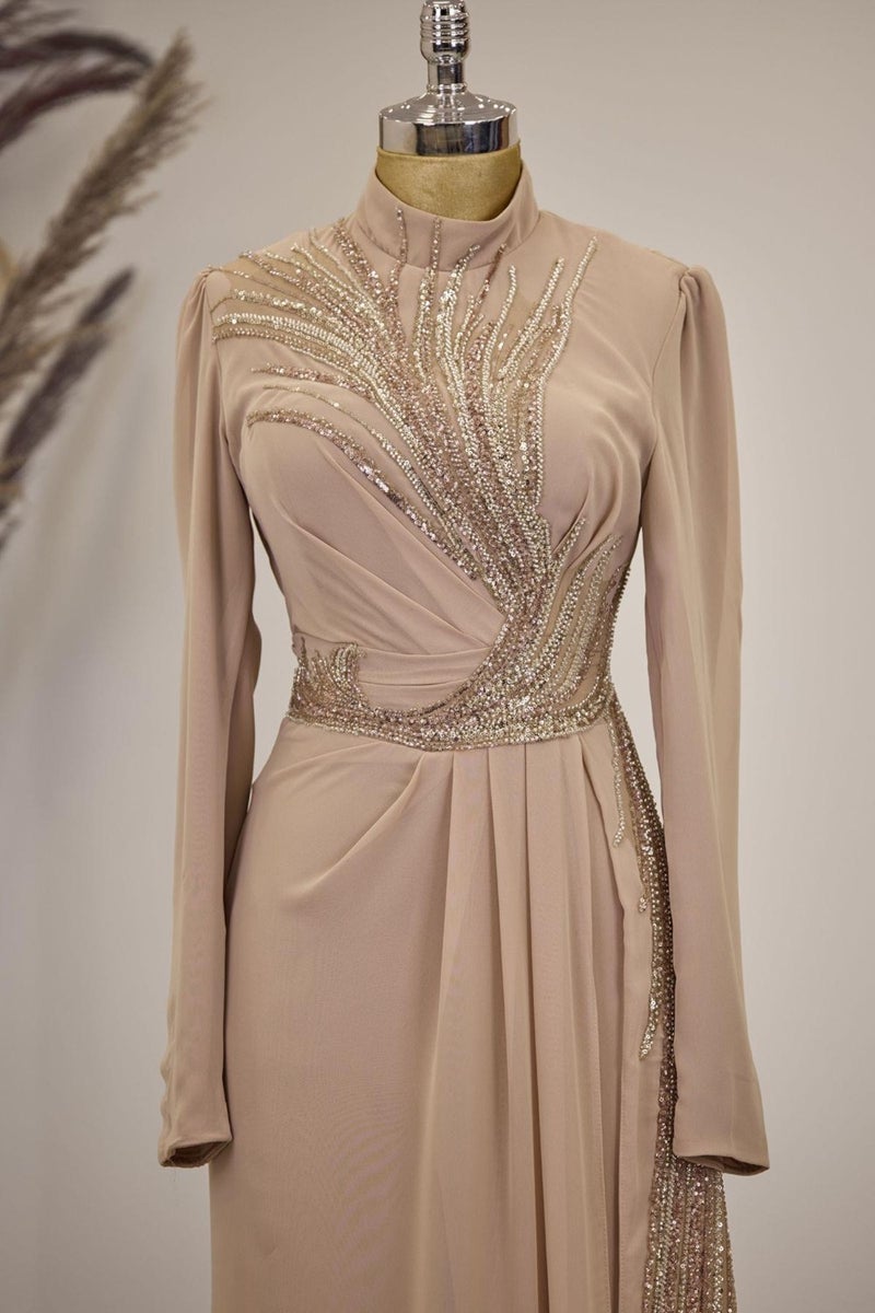 Esilanur Ebru Hijab Jumpsuit Gold - Image 2