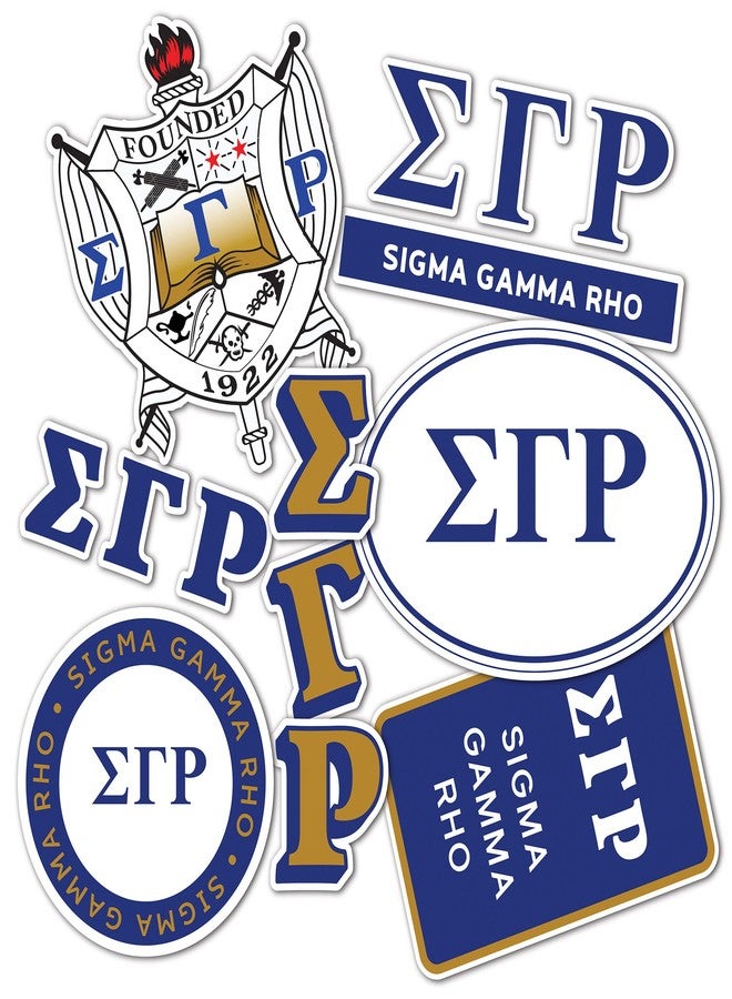 Desert Cactus Sigma Gamma Rho Standard Sticker Sheet Decal Laptop Water Bottle Car (Full Sheet - Standard) - Image 1