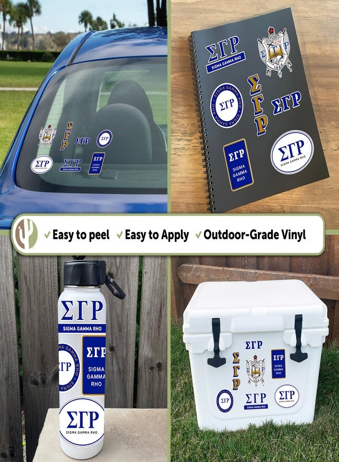 Desert Cactus Sigma Gamma Rho Standard Sticker Sheet Decal Laptop Water Bottle Car (Full Sheet - Standard) - Image 2