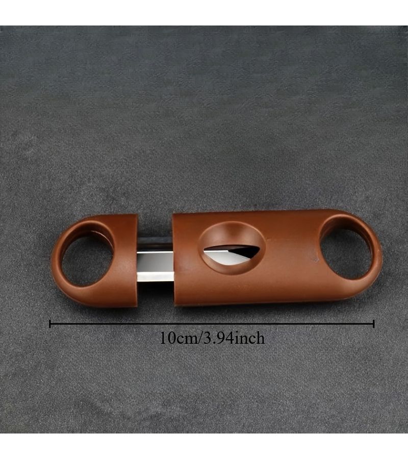 Black Stainless Steel Cigar Cutter Set Portable Cigar Scissors Accessory Tools - Image 4