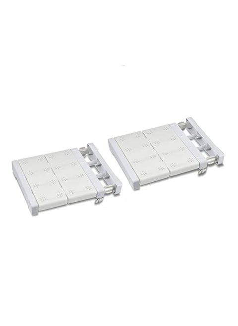 2Pcs Shelf Dividers, Scalable Layered Separator, Adjustable Storage Rack Shelf, Locker Shelf Organizer, Shelf Divider for Clothes Purses Separators, Expandable Closet Shelves Tension Shelf and Rod