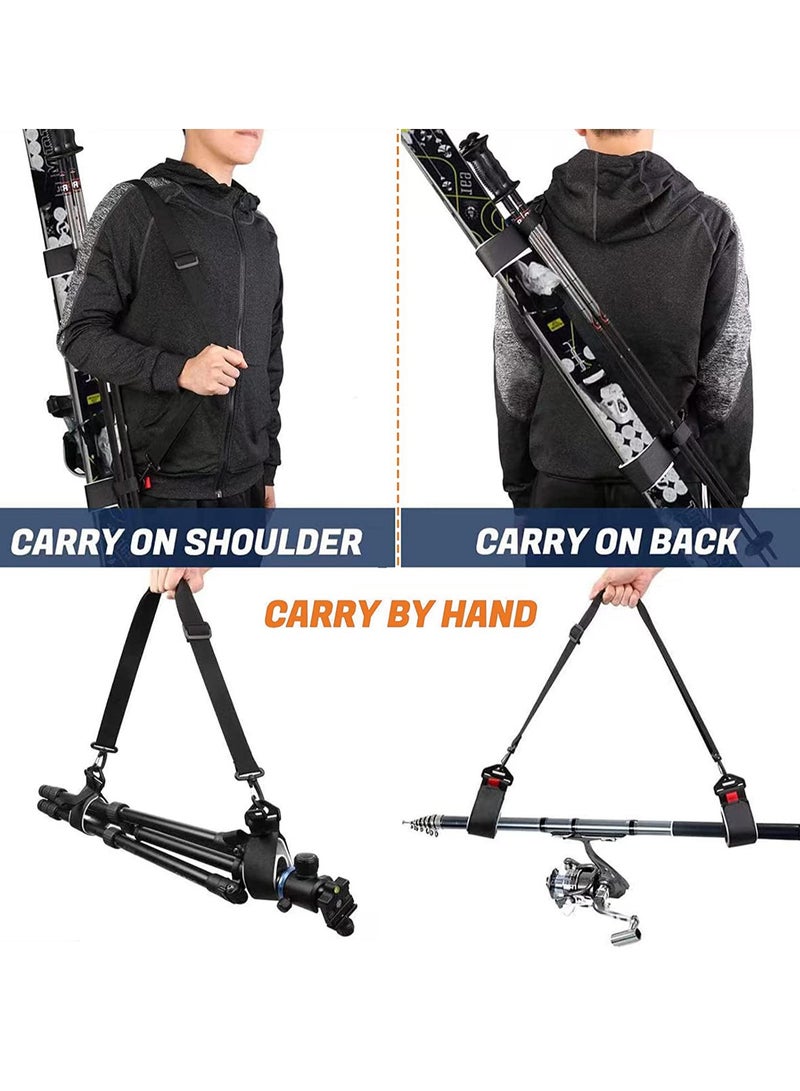 Excefore Snowboard and Boot Carrier Straps, Adjustable Ski Shoulder Carrier, Features Cushioned Shoulder Sling, Effortlessly Transport Your Ski Gear Everywhere You Go (Ski Carrier, 2 Pack)  - Image 2