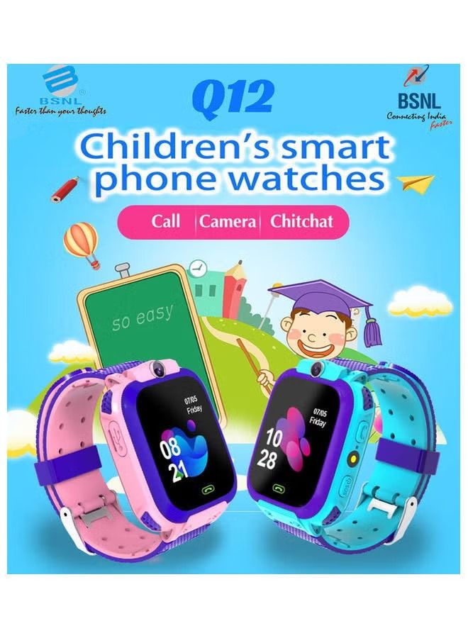 IAF 260.0 mAh Q12 Kids Smart Watch Phone with LBS Tracking and sim Card Support Blue - Image 2