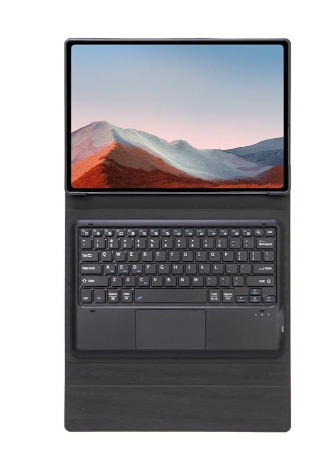 General - Arabic and English Keyboard Cover Case Compatible with Surface Pro 4/5/6/7, Leather Tablet Protective Cover with Wireless Removable Bluetooth Keyboard - Image 1