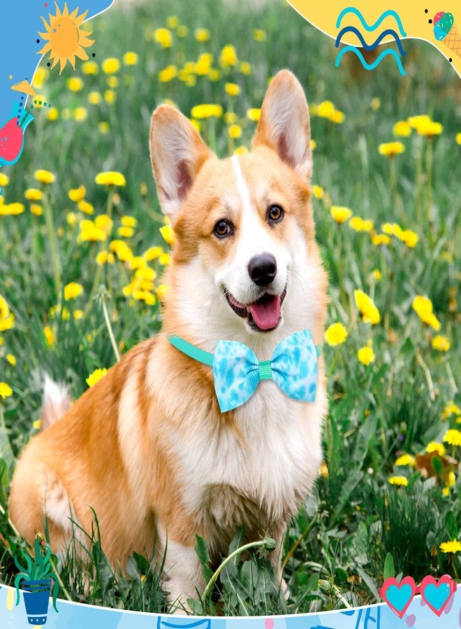 Eccliy 50 Pcs Tie Dye Dog Collars for Dogs Spring Summer Cute Puppy Bow Ties Adjustable Neckties Set Bow Collar for Pet Decoration Supplies - Image 5