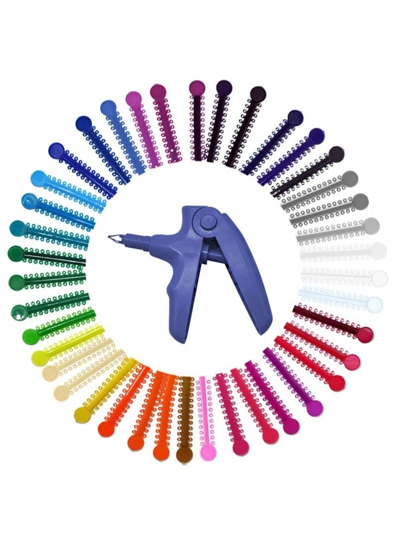 Bukela Bracket Kit Including Orthodontic Clip Tool and Loop Rubber Band, Bracket Rubber Band, Ligas Para Bracket Ortodoncia, Bracket Rubber Band Tool (40 pcs) - Image 1