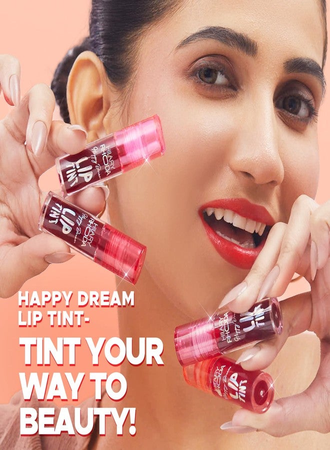 Hilary Rhoda Happy Dream Lip Tint | Hydrating Formula | Infused with Hyaluronic Acid | Cruelty-Free & Glossy Finish | Non-Sticky Formula - 3.7g (Cherry Bliss- Shade 04) - Image 4