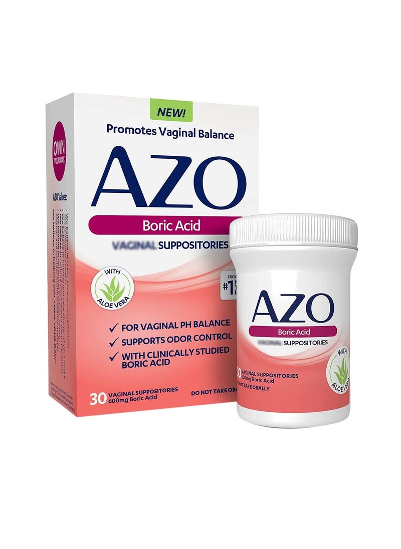 AZO Boric Acid Suppositories 600 Mg 30 Suppositories  - Image 1
