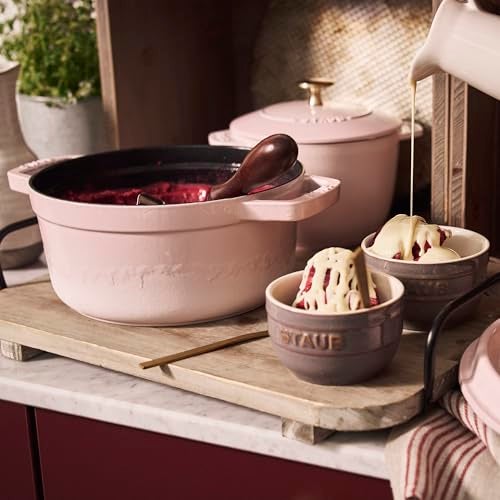 Staub Cast Iron 4-qt Round Dutch Oven - Peony Pink - Image 3