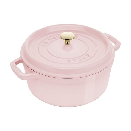 Staub Cast Iron 4-qt Round Dutch Oven - Peony Pink - Image 1