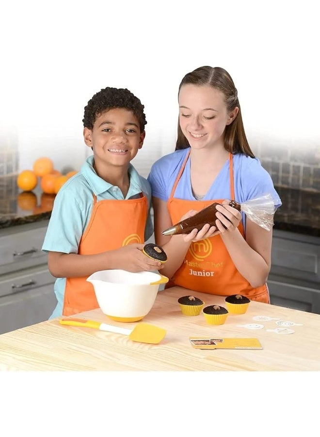 MasterChef Junior Baking Kitchen Set for Kids - 7 Pc. Kit Includes Real Cooking Tools for Kids, Mixing Bowl, Rolling Pin, Cups, Recipes, Birthday Summer Gift Party- Ages 6+, Make Homemade Treats - Image 3