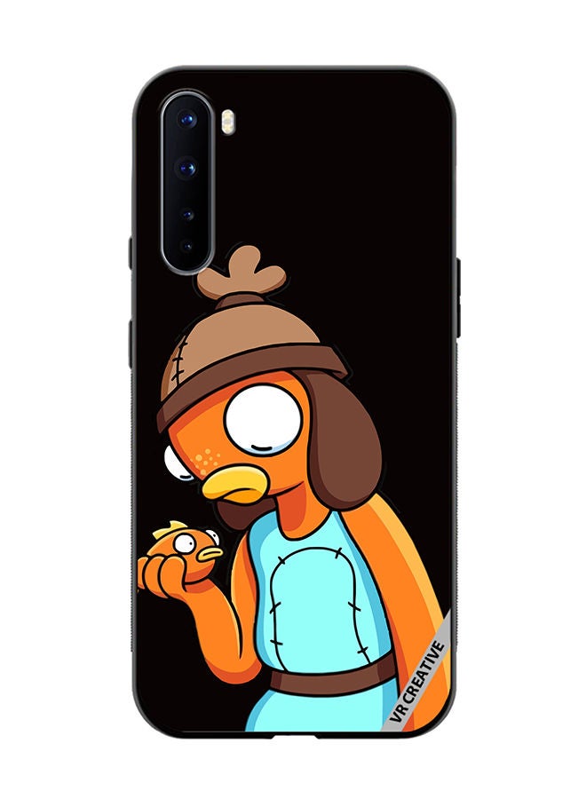 VR CREATIVE Protective Case Cover For OnePlus Nord Funny Fish stick Design Multicolour - Image 1