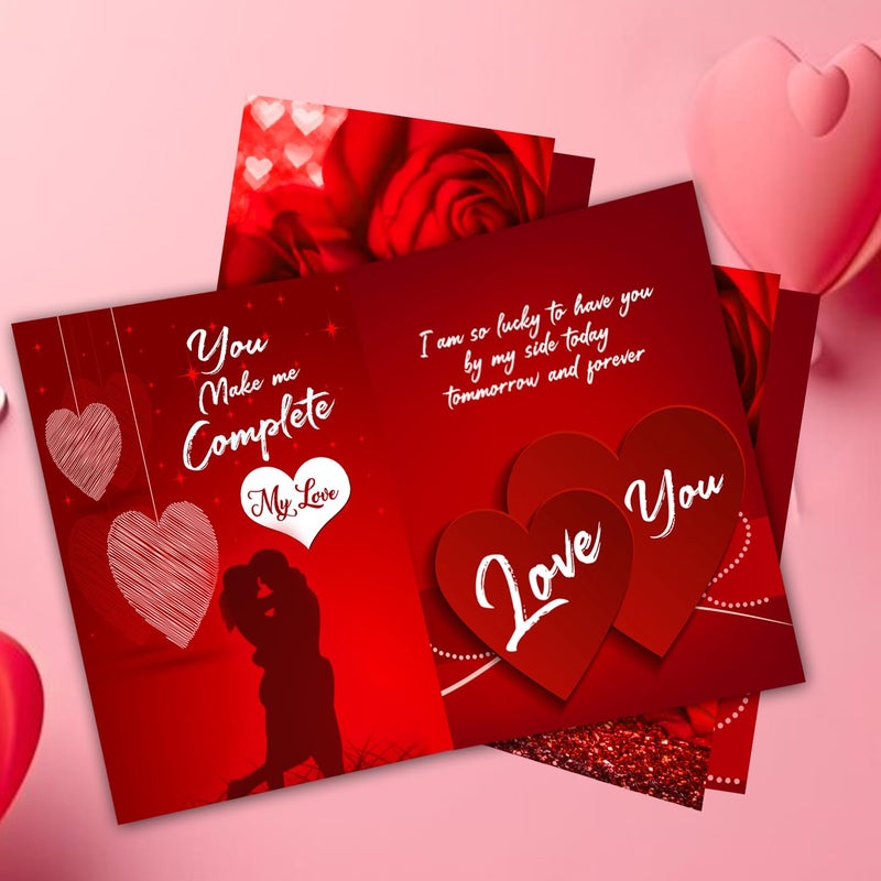 ME  YOU ME & YOU Valentine's Week Day Gift Hamper | Romantic Gift For Wife/Husband/Girlfriend/Lover | Valentines Day Gift | Rose Day | Unique Love Gift-Red Teddy & Love Card - Image 5