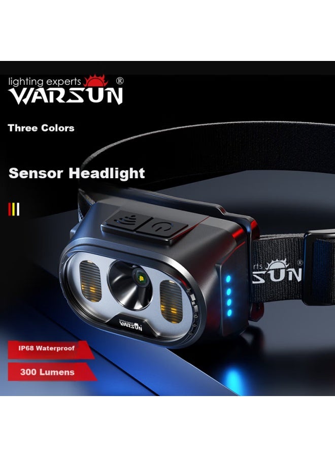 Warsun Warsun W21 Motion Sensor Headlamp, High Brightness Night Fishing Light, Head-mounted Work Light, Long Battery Life, Outdoor Mining Lamp, Fishing Light - Image 2