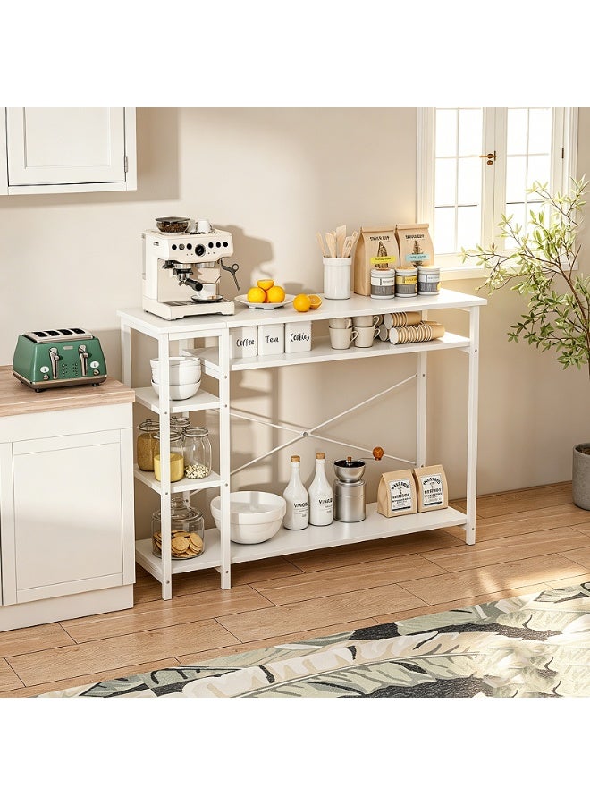 NEWLAN Console Table for Living Room, Entry Table with 4 Storage Shelves, Couch Table for Living Room, Kitchen & Hallway. 130*90*35cm - Image 1