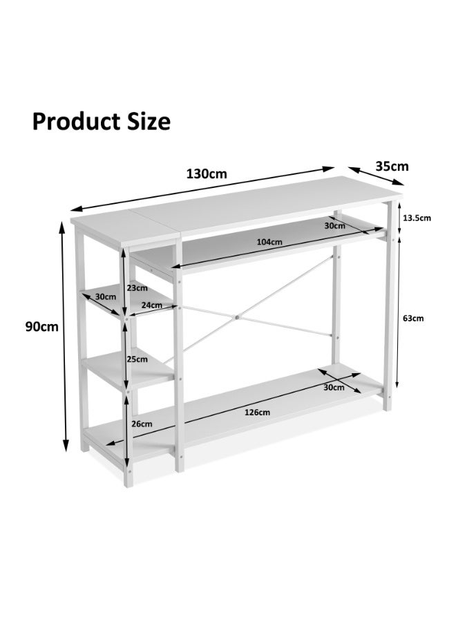 NEWLAN Console Table for Living Room, Entry Table with 4 Storage Shelves, Couch Table for Living Room, Kitchen & Hallway. 130*90*35cm - Image 3