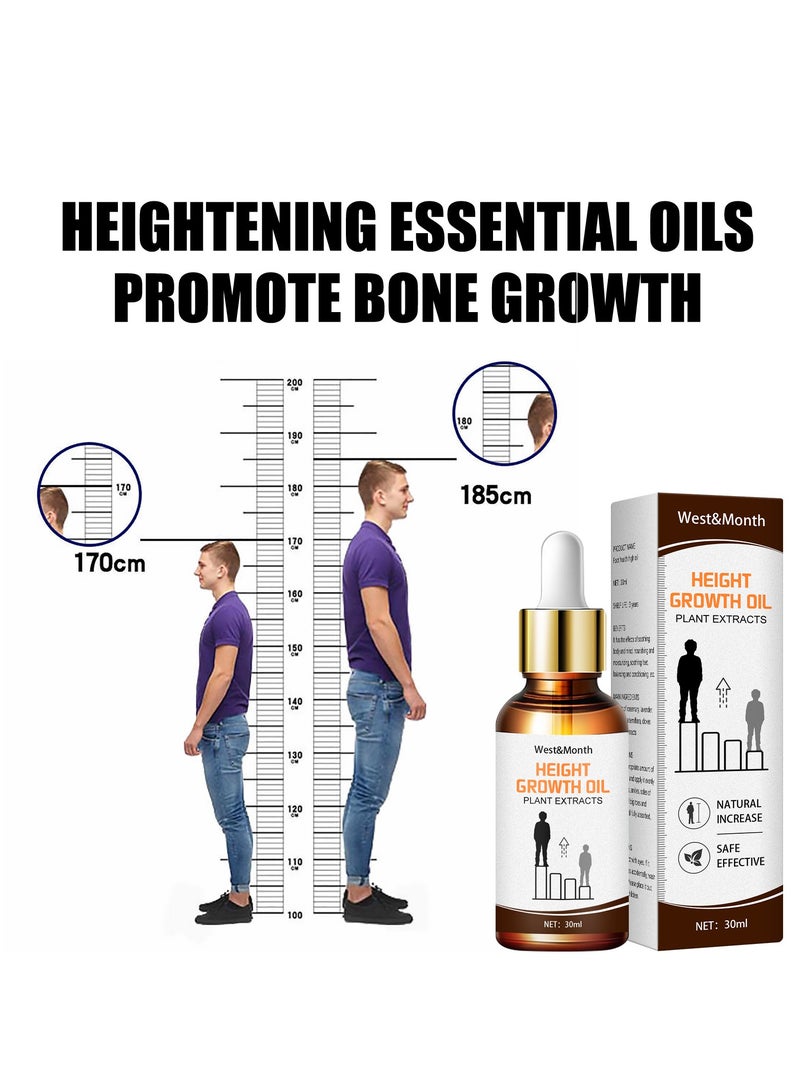 West&Month Height growth oil plant extracts body boost essential oils foot stimulation massage  - Image 1