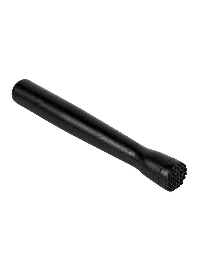 Restaurantware Bar Lux 8.3 x 1 x 1 Inch Cocktail Muddler, 1 Tenderizer Bartender Muddler - Netted Head, Durable, Black Plastic Muddler For Drinks, For Mashing Or Mixing, For Cocktails - Image 1