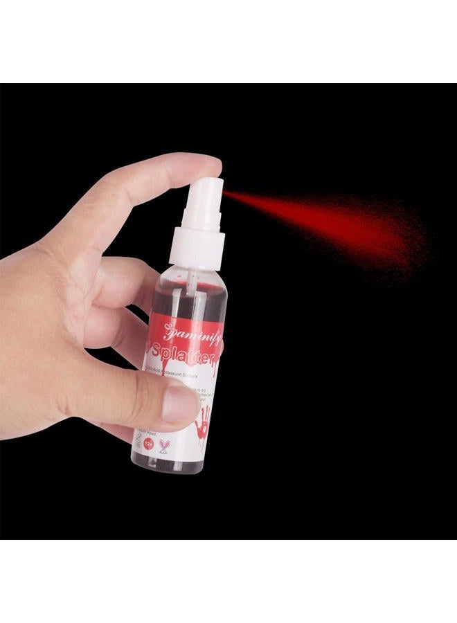 Paminify 2.1oz Fake Blood Spray, Blood Splatter, Halloween Liquid Blood for Clothes, Zombie, Vampire and Monster SFX Makeup & Theater,Dark - Image 2