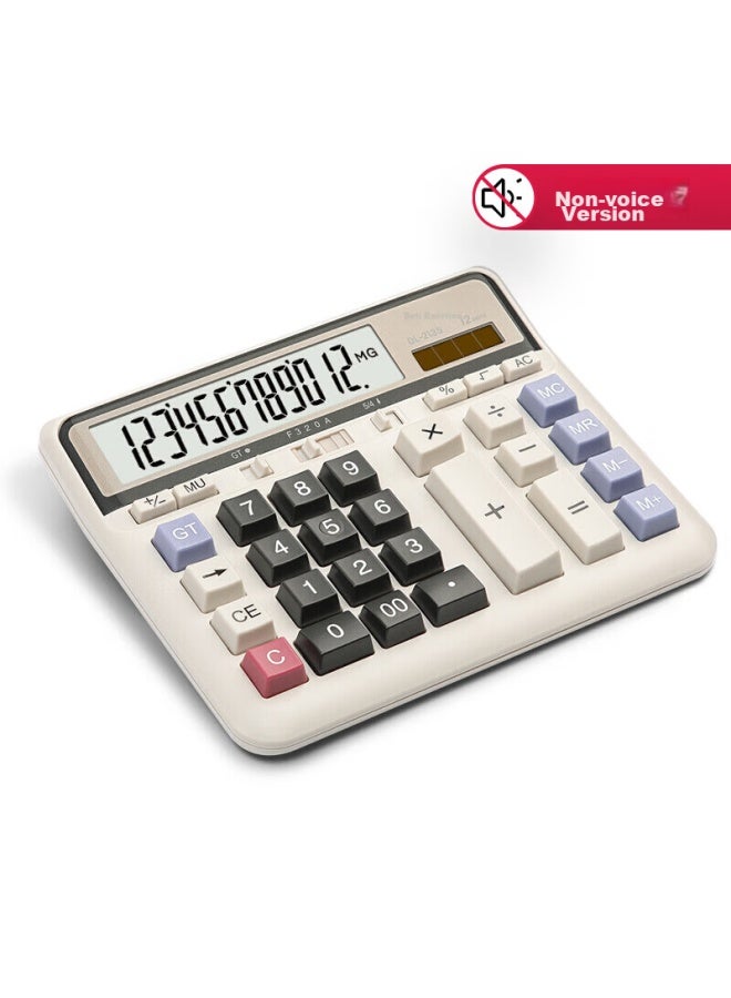 Deli Dual Power Computer Keyboard Calculator, 12-digit Large Screen Horizontal Calculator, Financial/banking Calculation, Office Stationery Supplies, Silent 2135, New And Old Mixed Delivery - Image 3