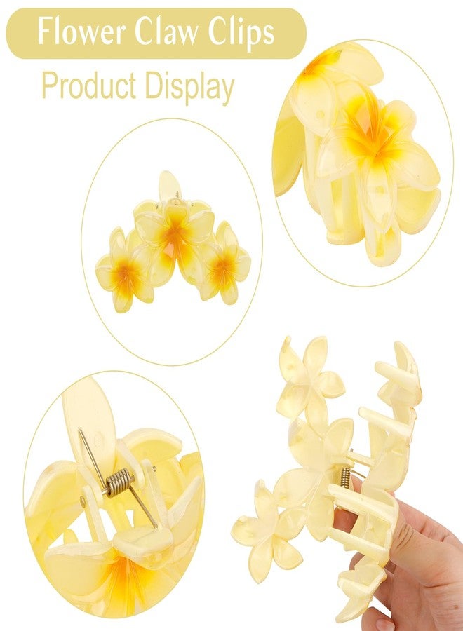 ANBALA 4PCS Cute Large Hair Clips for Thick Hair, Strong Hold Flower Beach Hair Accessories for Women and Girls (Colorful) - Image 2