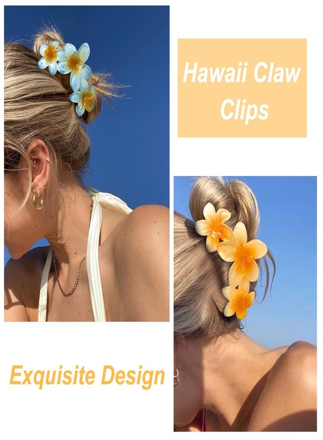 ANBALA 4PCS Cute Large Hair Clips for Thick Hair, Strong Hold Flower Beach Hair Accessories for Women and Girls (Colorful) - Image 3