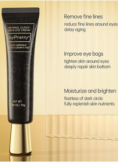 JoyPretty Retinol Anti Wrinkle Eye Cream Remove Eye Bags Puffiness Dark Circles Whitening Moisturizing Eyes Skin Care Remove Eye Bag Anti Puffiness Dark Circles Eye Gel Retinol Eye Serum 25g  - Image 2