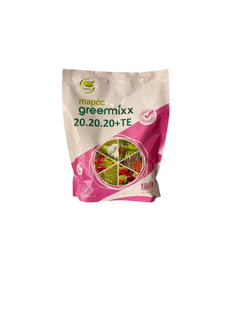 مابكو سماد NPK 20-20-20 + TE Pink Crystalline لكل كجم تركيبة متوازنة متعددة الأغراض - Image 1