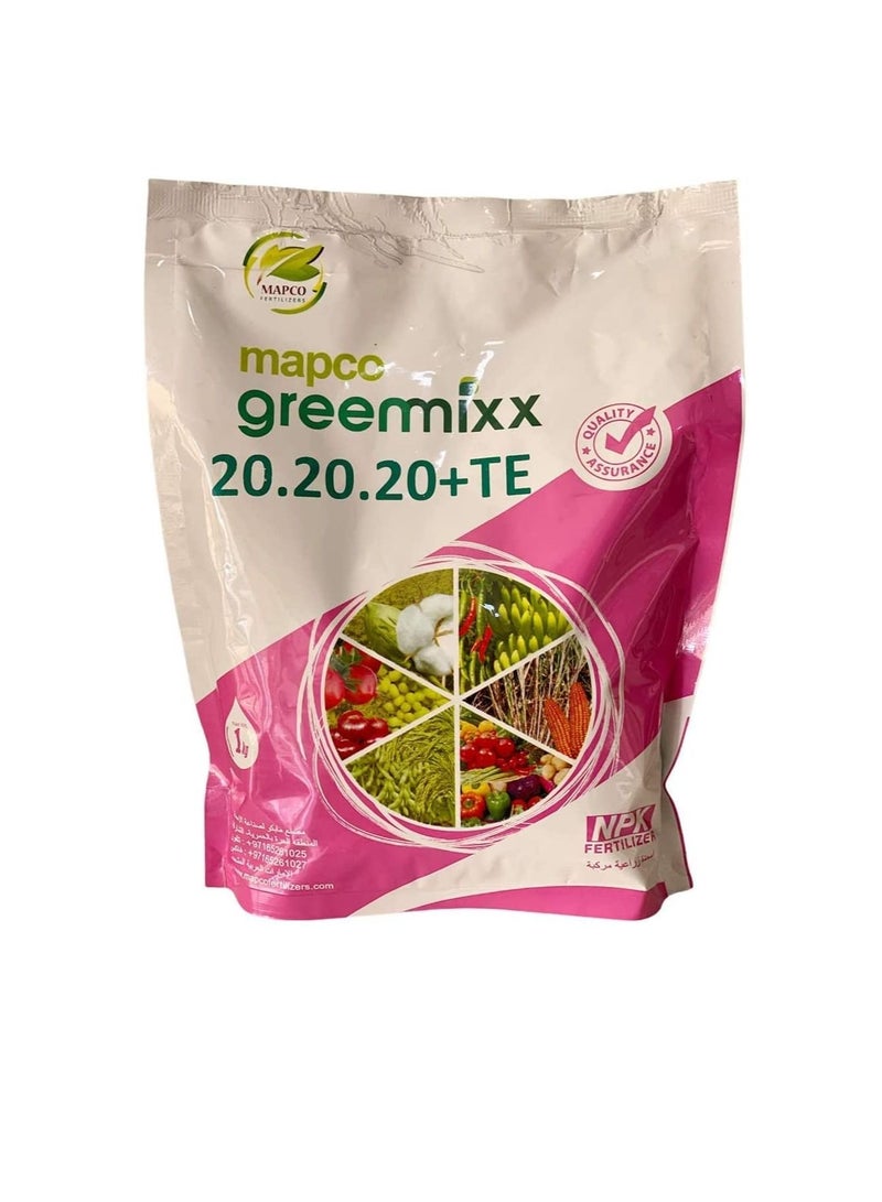 مابكو سماد NPK 20-20-20 + TE Pink Crystalline لكل كجم تركيبة متوازنة متعددة الأغراض - Image 2