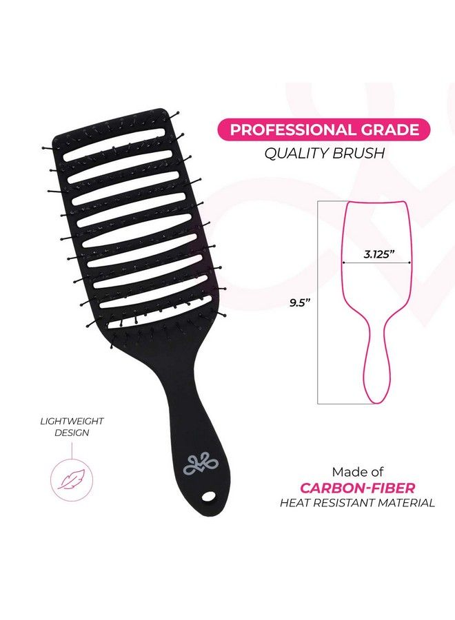 MILANO COLLECTION Women’S Gentle Notangle Wet & Dry Speed Styling Wide Bristle Wig Brush For Human Hair Wigs Synthetic Wigs & All Types Of Human Hair (Regular) - Image 3