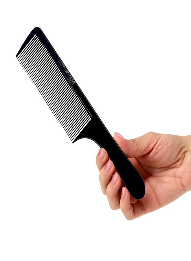 Styling Gear No. 403 Fade Barber Clipper Barber Comb Cutting Combs Flexible Styling Combs Blending Comb For Fades Flat Top 1 Pc. (Black) - Image 1