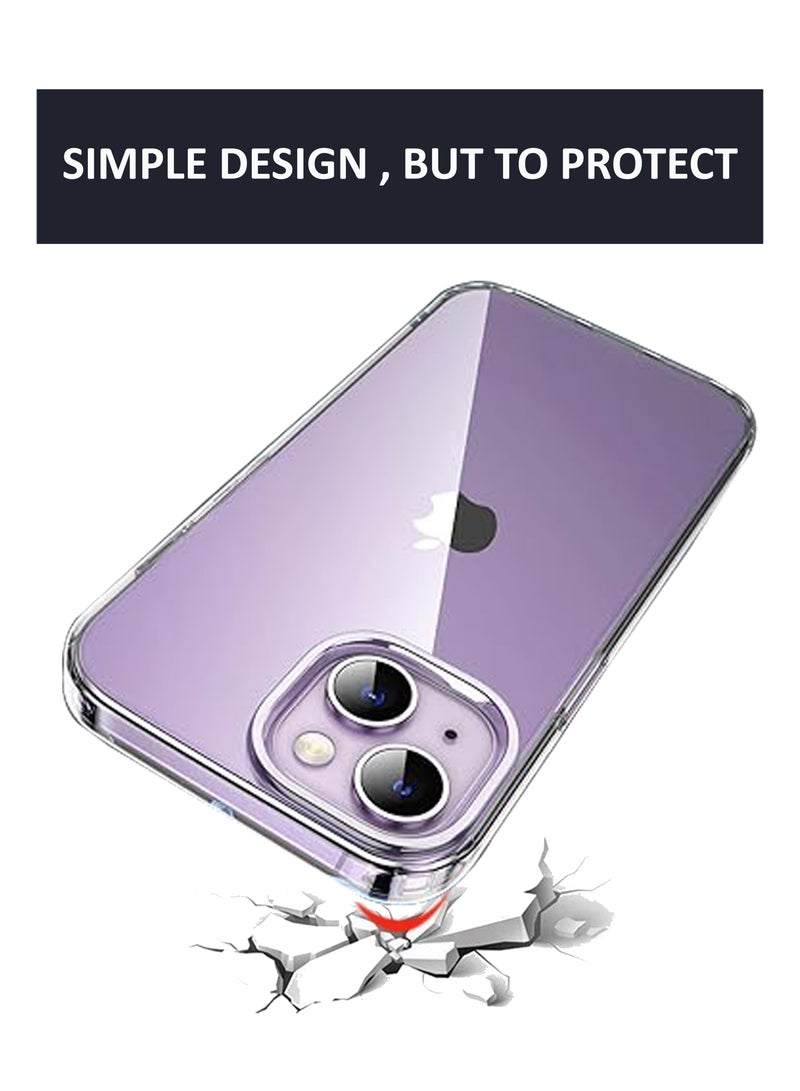 Soft Flexible Transparent Silicone Protective Back Case Cover for iPhone 15 Plus-Transparent - Image 2