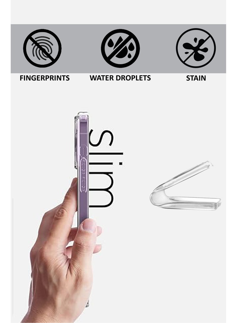 Soft Flexible Transparent Silicone Protective Back Case Cover for iPhone 15 Plus-Transparent - Image 4