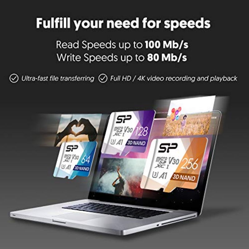 بطاقة ذاكرة Micro SD سعة 256 جيجابايت U3 SDXC microsdxc بطاقة ذاكرة MicroSD عالية السرعة لأجهزة Nintendo-Switch وWyze Cam والطائرة بدون طيار - Image 4
