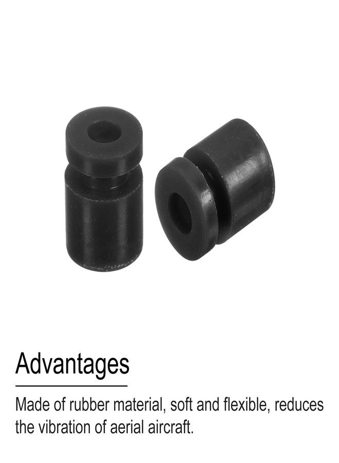 ميكسينيتي كرات مطاطية مضادة للاهتزاز من MECCANIXITY RC لوحدة تحكم الطيران RC F4 F7 M2x6mm كرات امتصاص الصدمات (أسود)، عبوة من 24 - Image 4