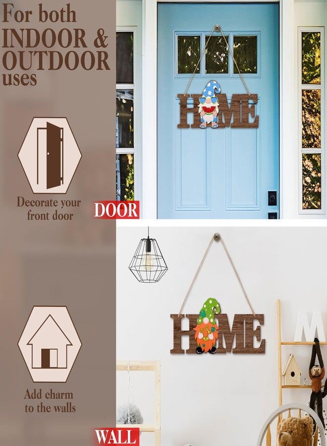 Yookeer مجموعة يوكير المكونة من 13 قطعة من لافتات الأقزام الخشبية ثلاثية الأبعاد القابلة للتبديل، ديكور باب موسمي لعيد الميلاد والشتاء، ديكور منزلي ريفي، ديكور حائط للعطلات، هدية (بني داكن) - Image 4