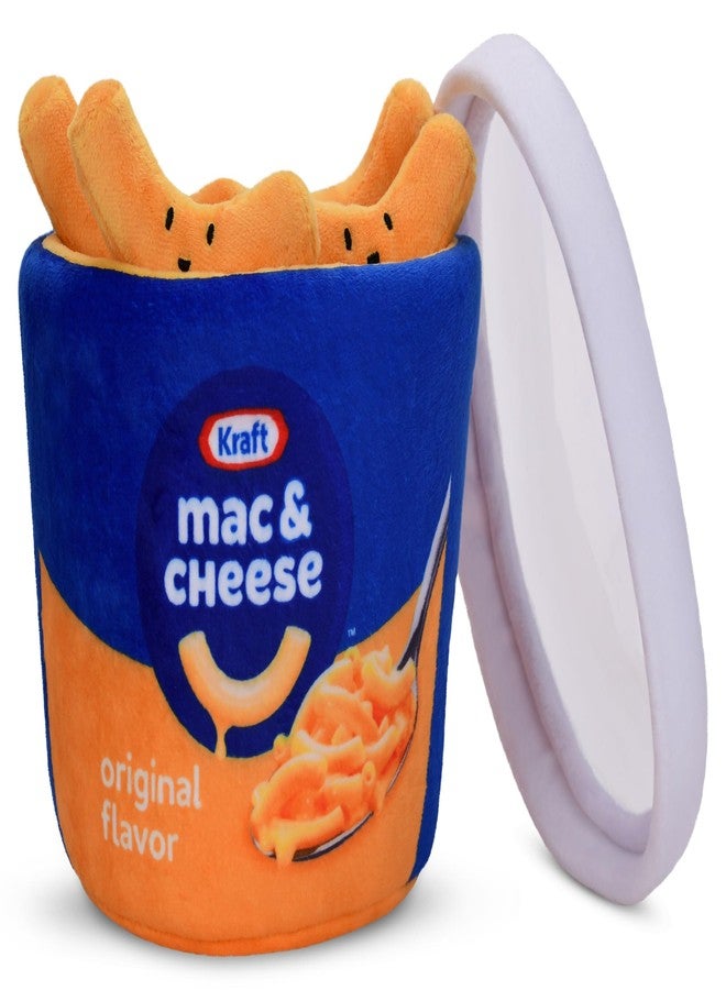 iscream Kraft Macaroni & Cheese 6.5" x 6" Pillow Set with 4 Plushie Macaroni Mini Pillows - Microwave Package - Image 1